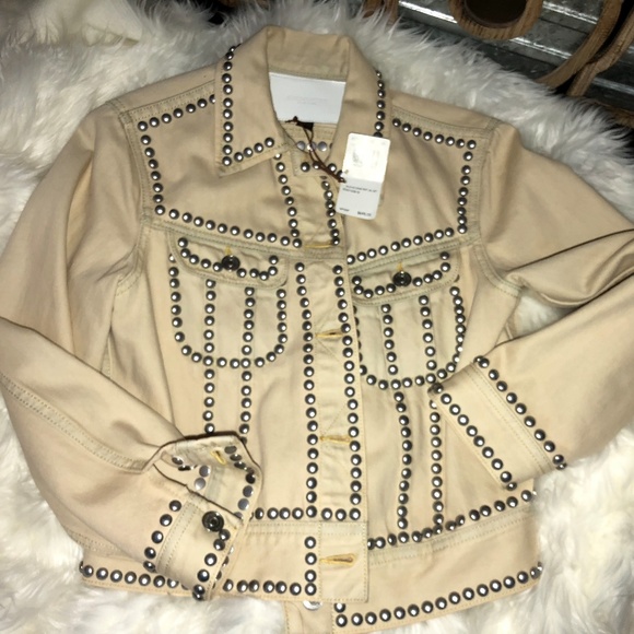 Coach Studded Distresses Denim Jacket - Picture 2 of 6